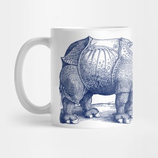 Albrecht Durer's Rhinoceros in Blue Mug